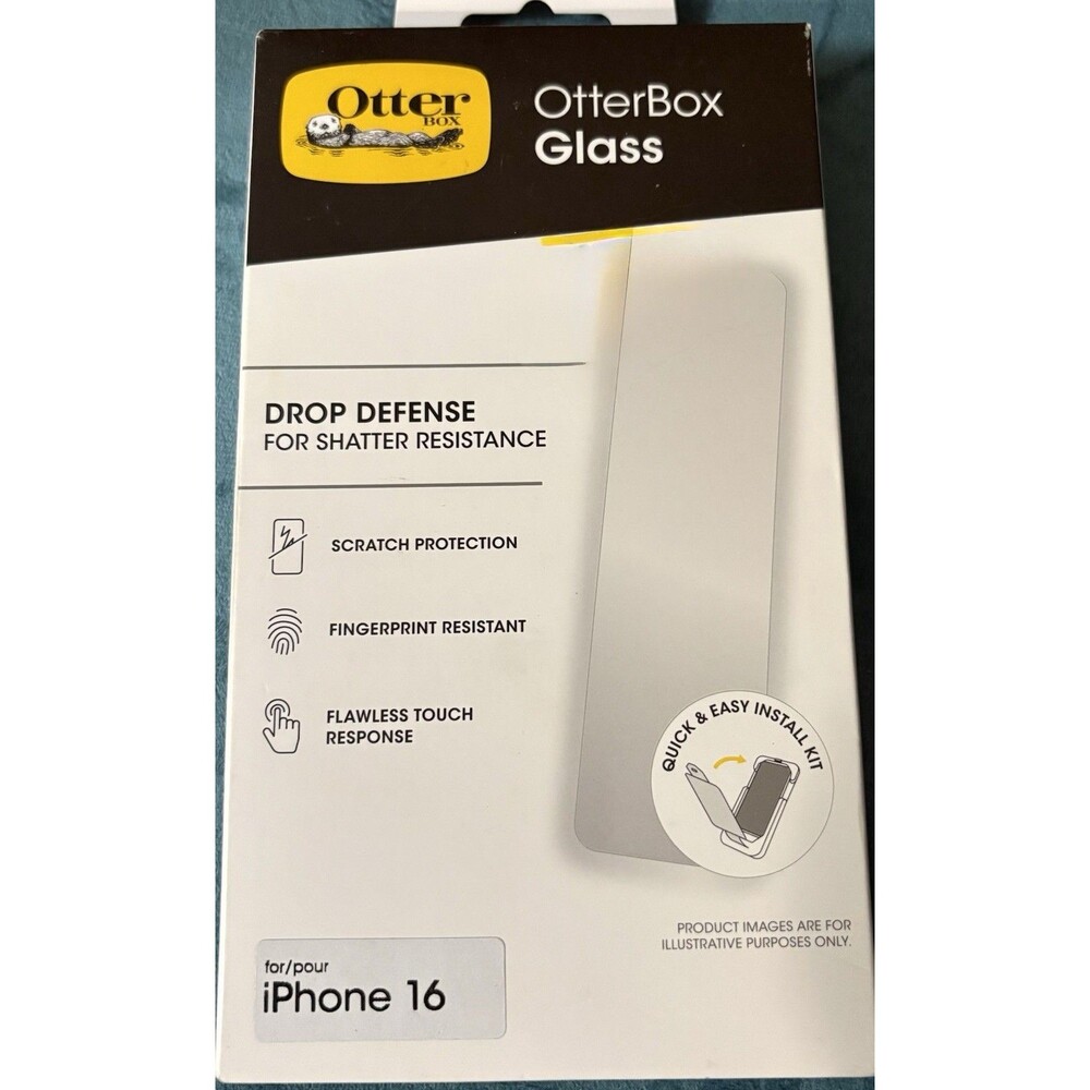 OtterBox Glass Screen Protector Scratch Protection iPhone 16 Clear Transparent